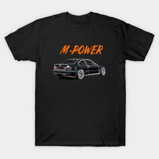 BMW M3 E46 Side View M Power T-Shirt